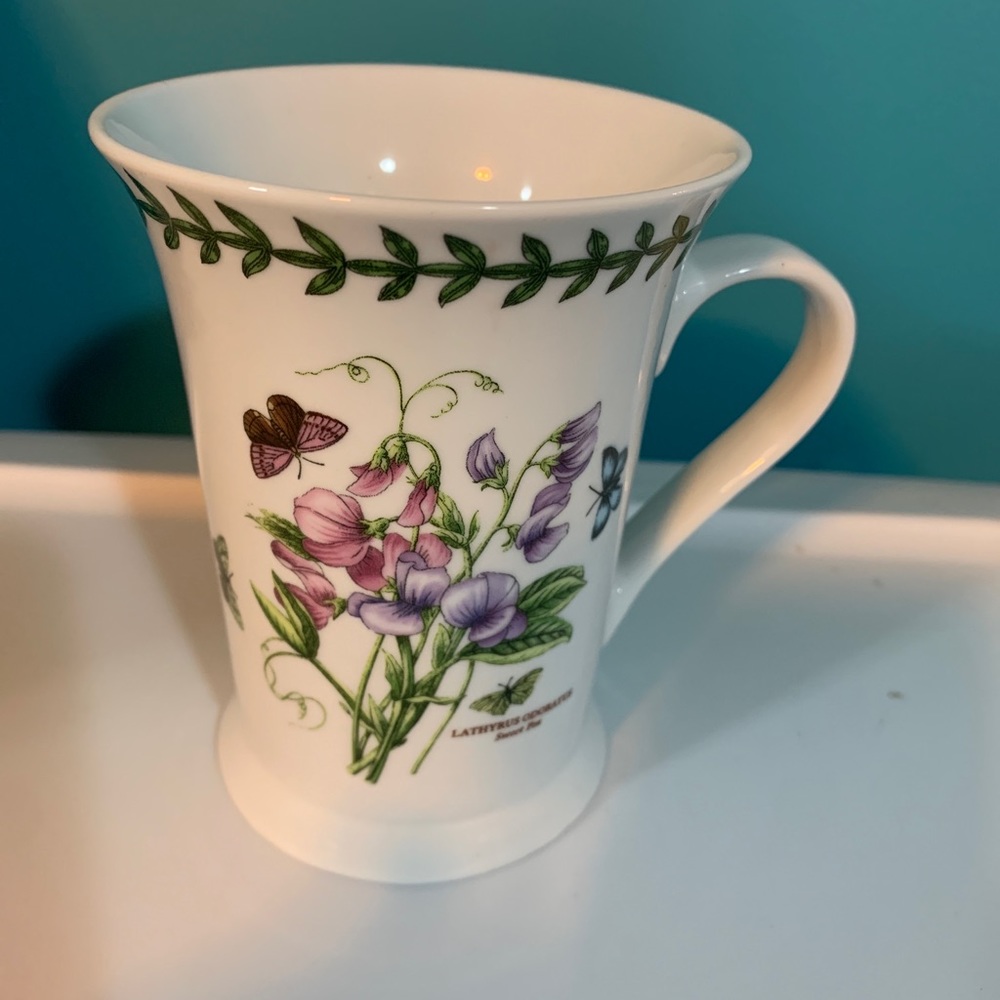 Portmeirion Botanic Garden Pimpernel Cup Mug 8013 Sweet Pea Butterfly